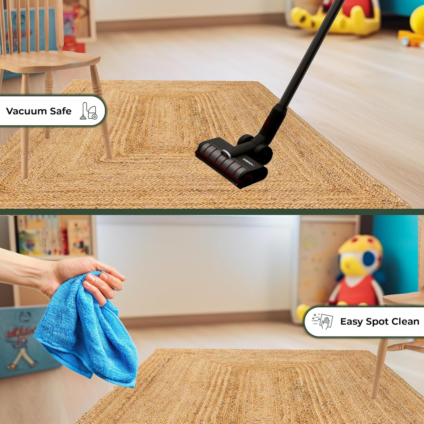 Natural Organic Jute Rug