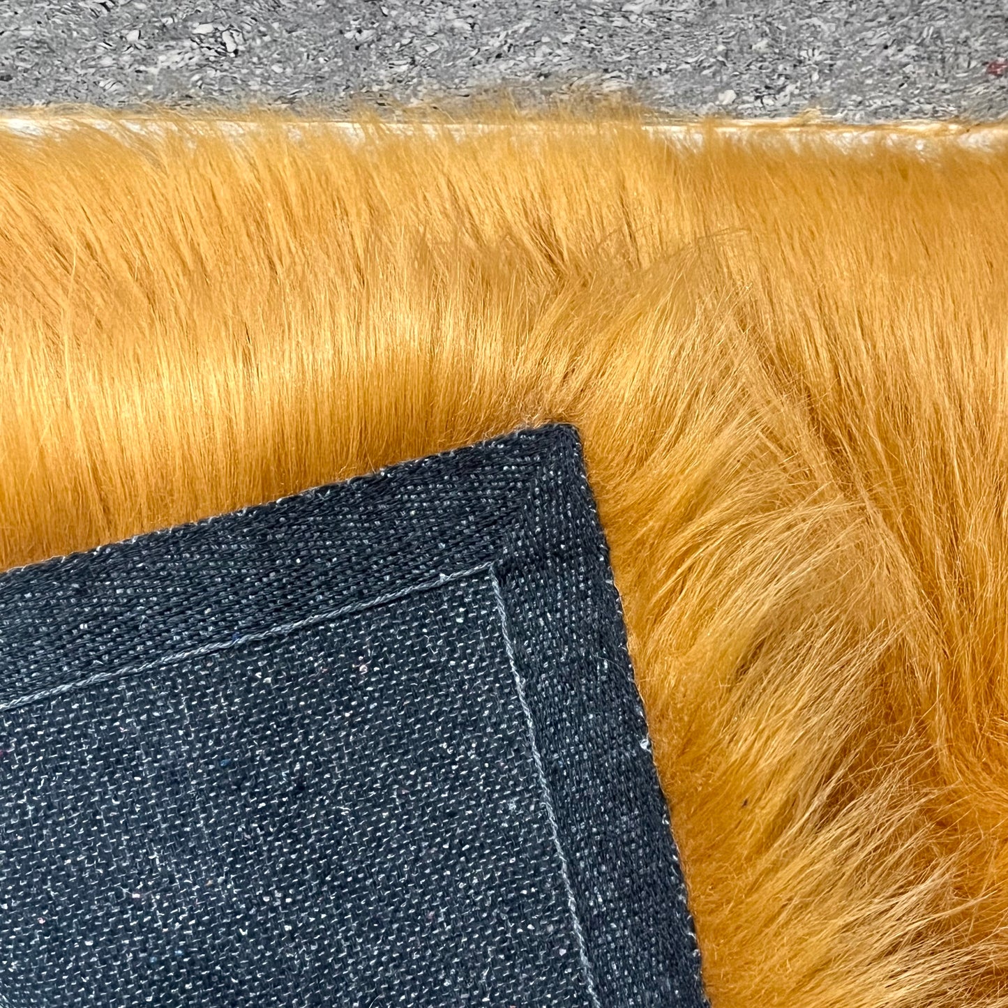 Golden Faux Fur Sofa Mat , Door mat, Luxury Fluffy Mat – 60×60 cm ( 2 Feet x 2 Feet )