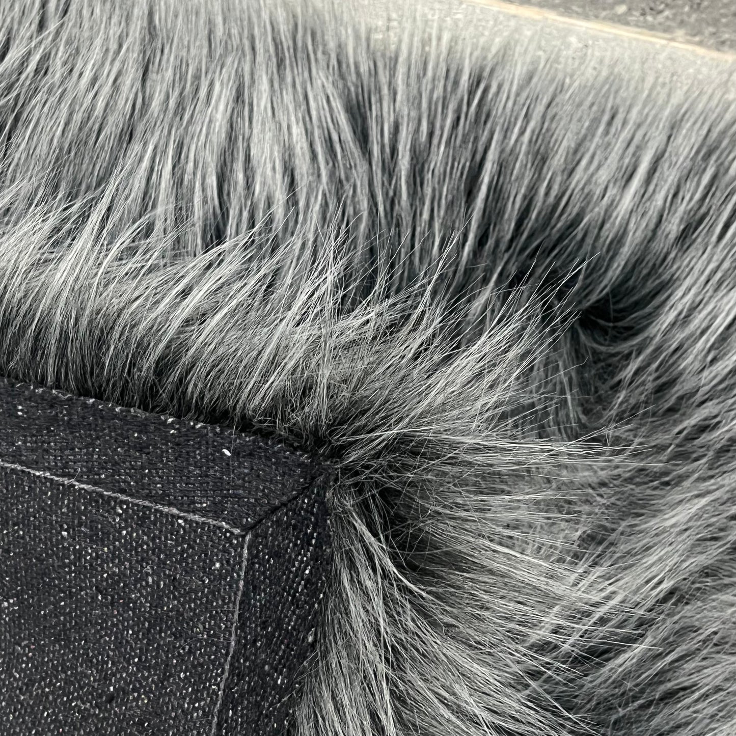 Gray Faux Fur Sofa Mat , Door mat, Luxury Fluffy Mat – 60×60 cm ( 2 Feet x 2 Feet )