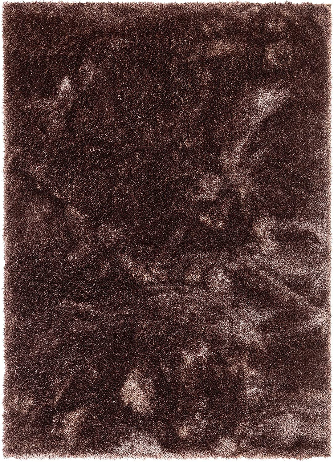 Ultra-Plush Microfiber Shag Area Rug in Chocolate Brown