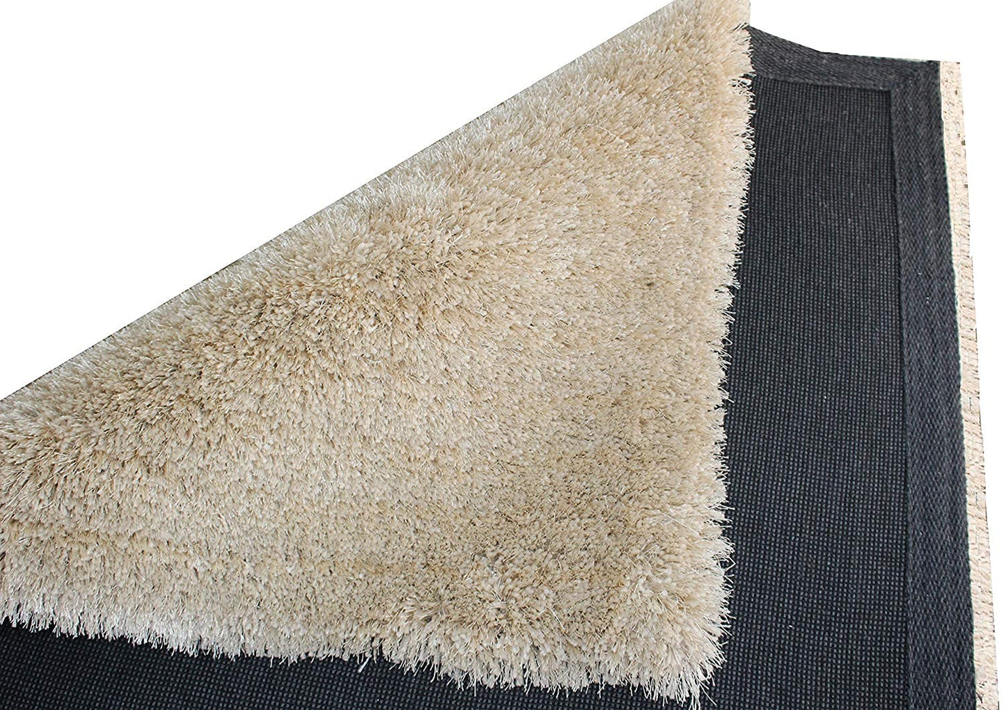 Premium Beige Microfiber Shaggy Carpet – Super Soft Fluffy Area Rug for Living Room & Bedroom