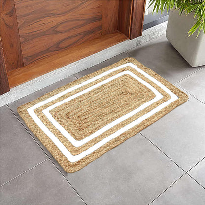 White Cotton With Natural Jute