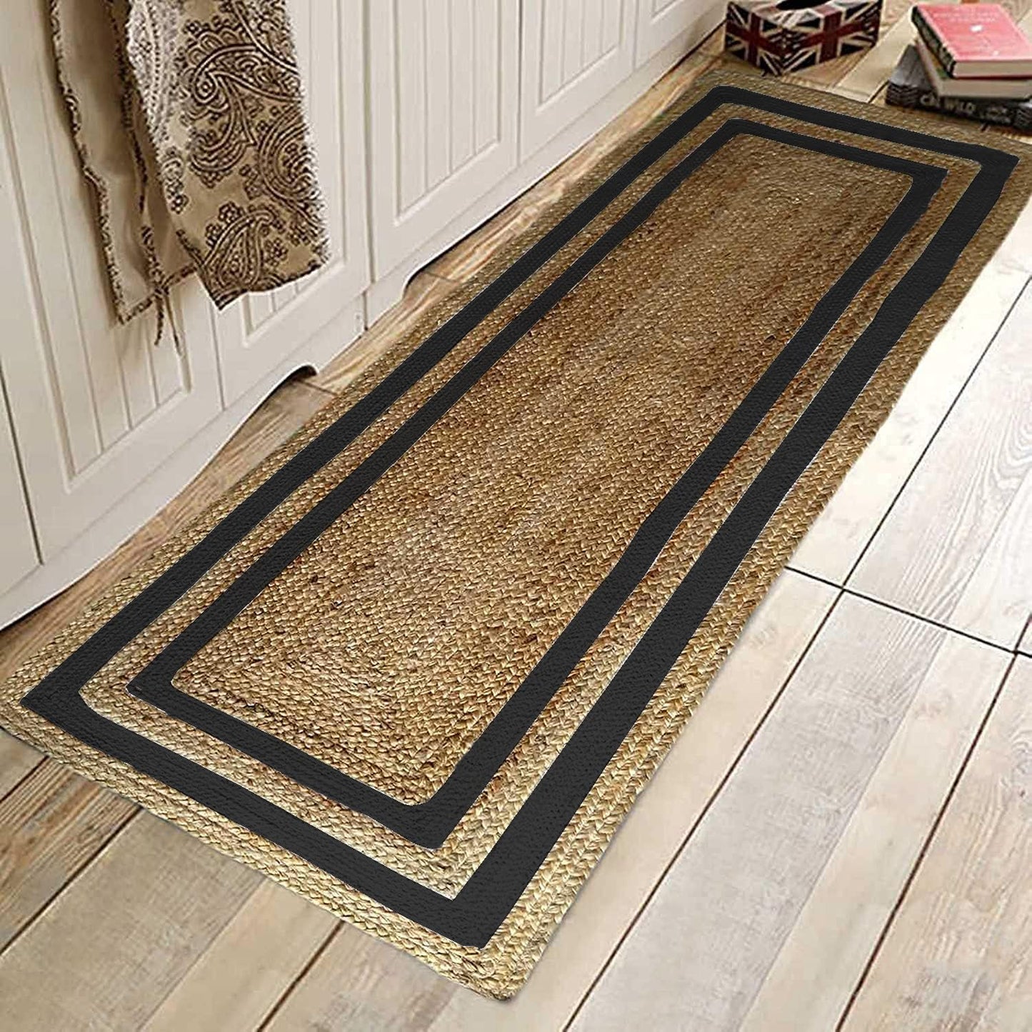 Black Cotton With Natural Jute