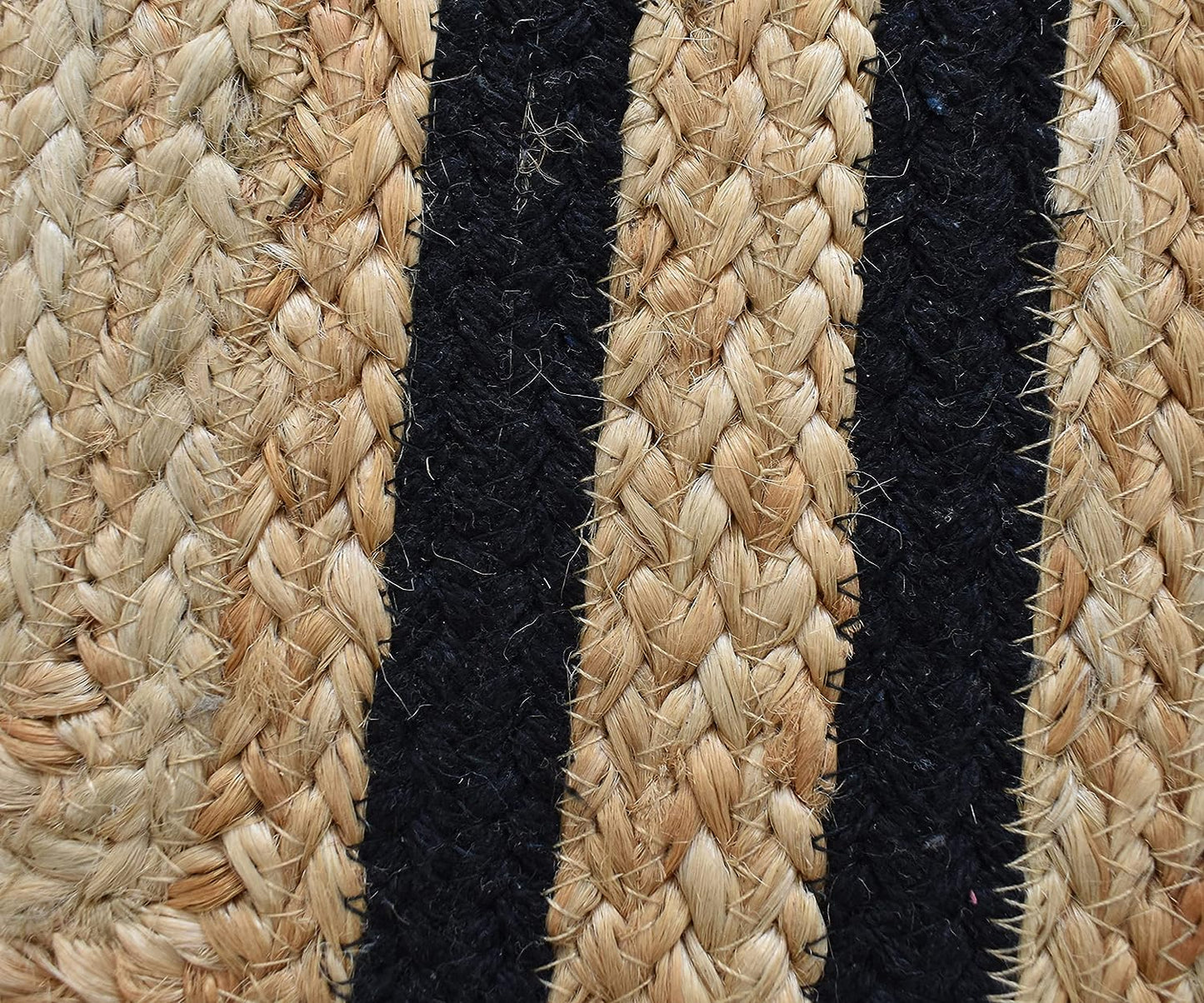 Black Cotton With Natural Jute