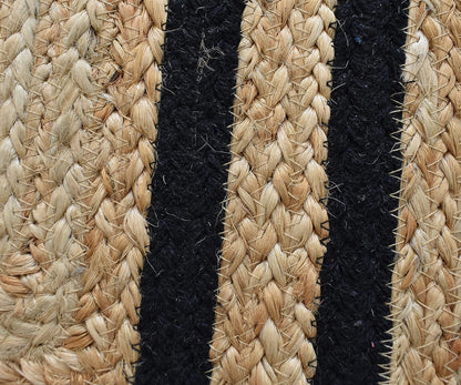 Black Cotton With Natural Jute