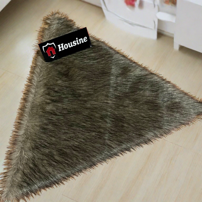 Animal Triangle Faux Fur Rug, Luxury Fluffy Mat -(90×90) cm