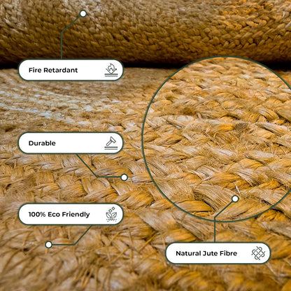 Natural Organic Jute Rug