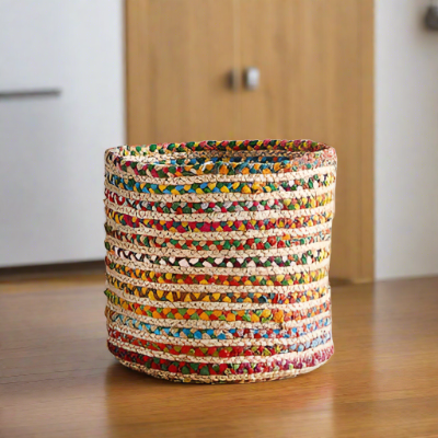 Eco-friendly Rainbow Color Jute Basket