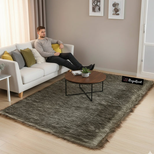 Animal Faux Fur Rug, Luxury Fluffy Rug