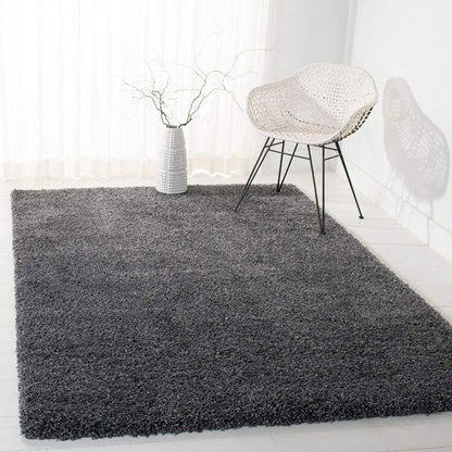 Premium Microfiber Gray Shaggy Area Rug – Ultra Soft High-Pile Plush Floor Carpet Mat for Living Room, Bedroom & Office