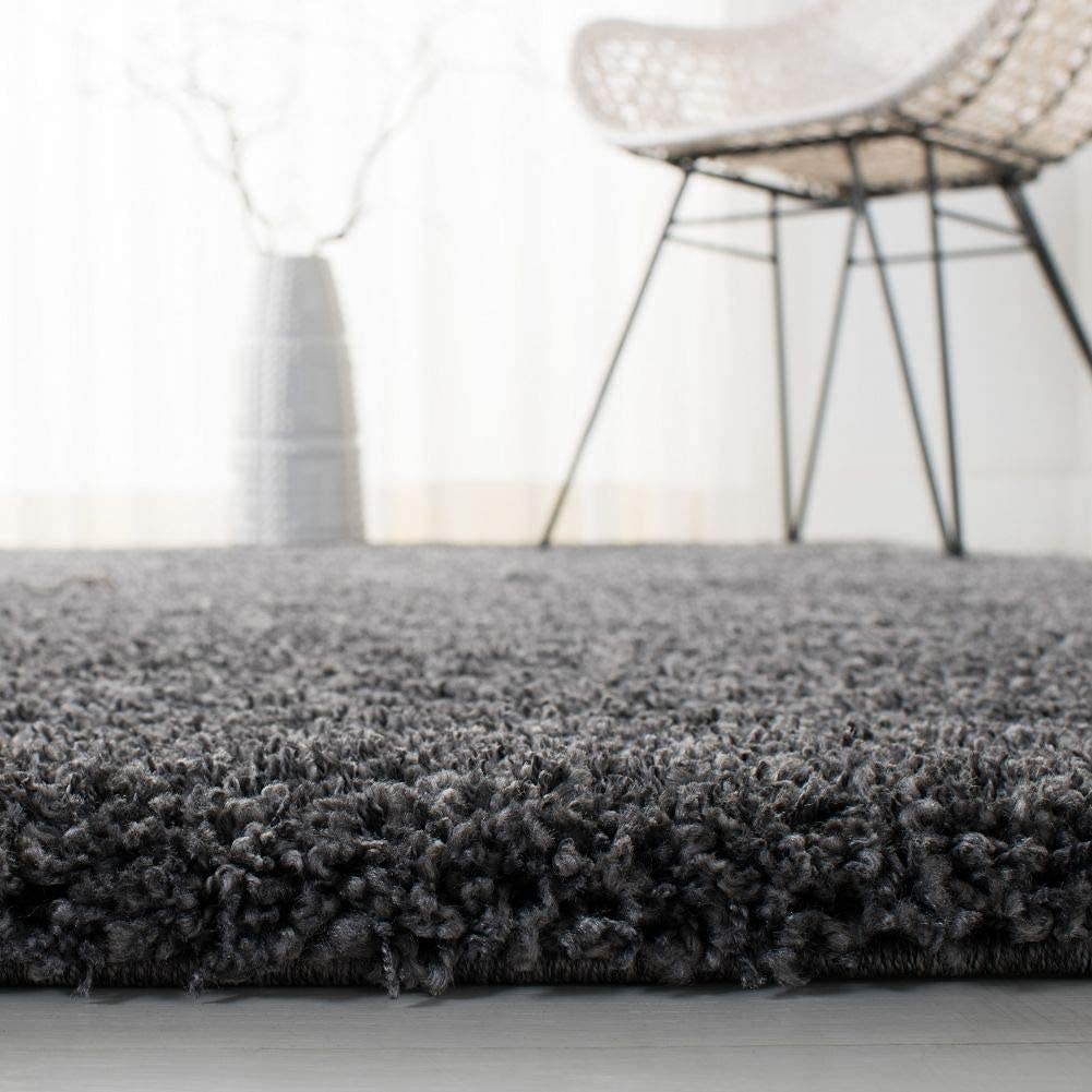 Premium Microfiber Gray Shaggy Area Rug – Ultra Soft High-Pile Plush Floor Carpet Mat for Living Room, Bedroom & Office