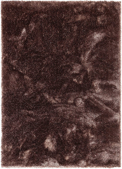 Ultra-Plush Microfiber Shag Area Rug in Chocolate Brown