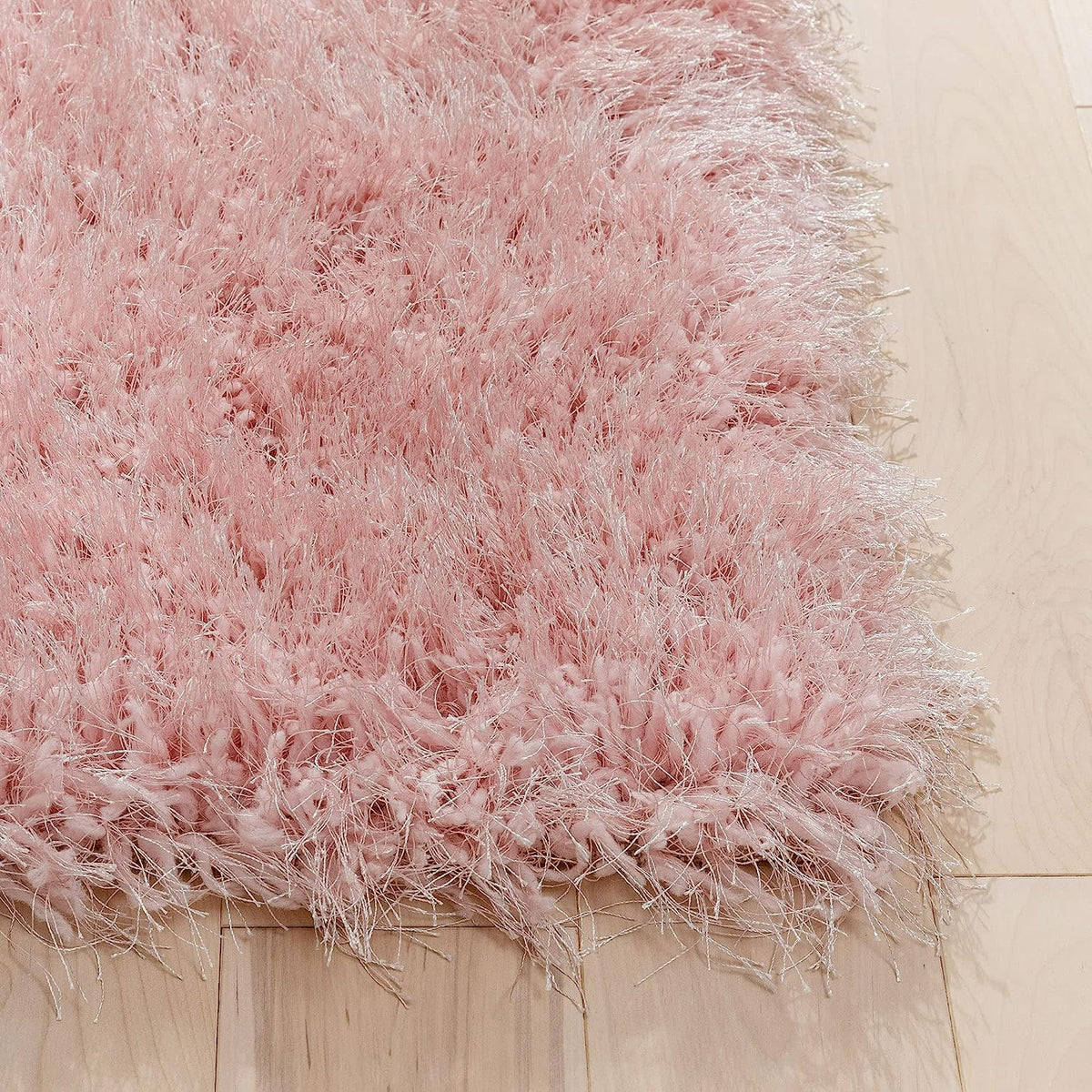 Premium Ultra-Soft Pink Shaggy Area Rug – High-Pile Microfiber Floor Mat for Living Room & Bedroom