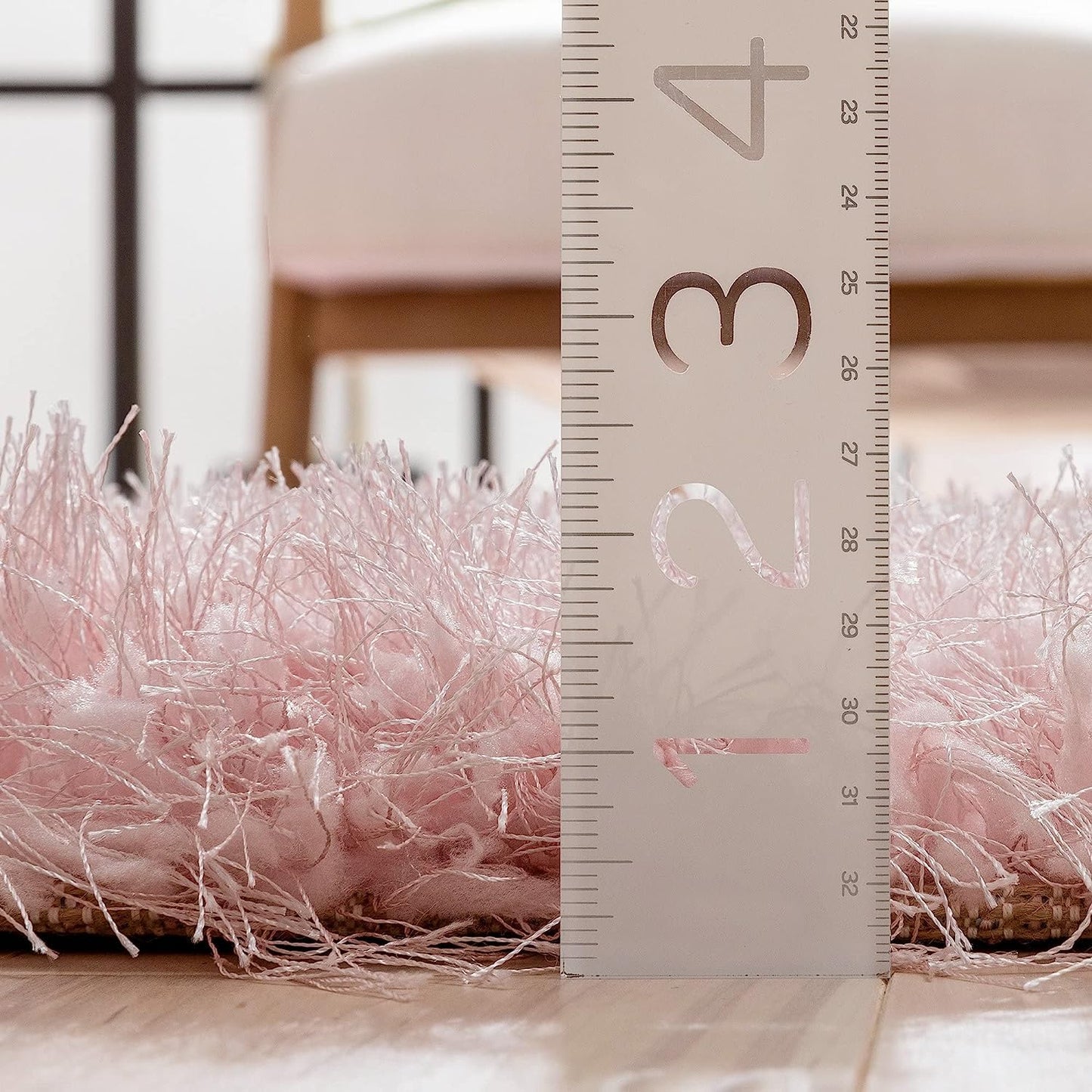 Premium Ultra-Soft Pink Shaggy Area Rug – High-Pile Microfiber Floor Mat for Living Room & Bedroom