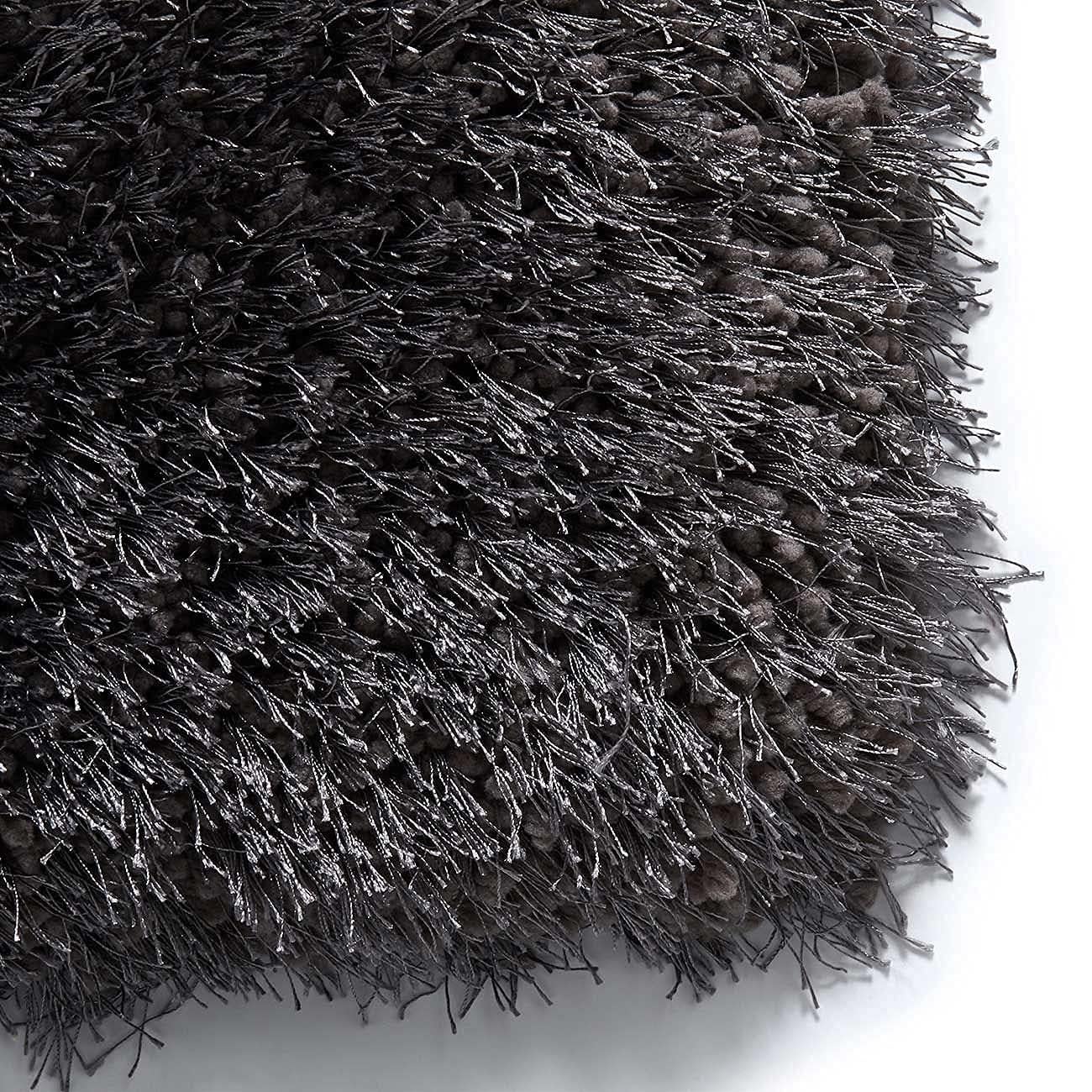 Premium Microfiber Shaggy Area Rug – Ultra-Soft, High-Pile Luxury Carpet for Living Room and Bedroom (Charcoal Grey)