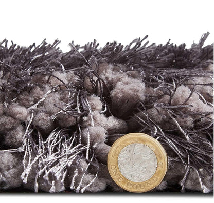Premium Microfiber Shaggy Area Rug – Ultra-Soft, High-Pile Luxury Carpet for Living Room and Bedroom (Charcoal Grey)