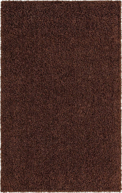 Luxury Chocolate Brown Microfiber Carpet – Premium Quality, Non-Shedding Plush Shaggy Rug for Living Room & Bedroom