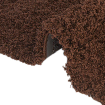 Luxury Chocolate Brown Microfiber Carpet – Premium Quality, Non-Shedding Plush Shaggy Rug for Living Room & Bedroom