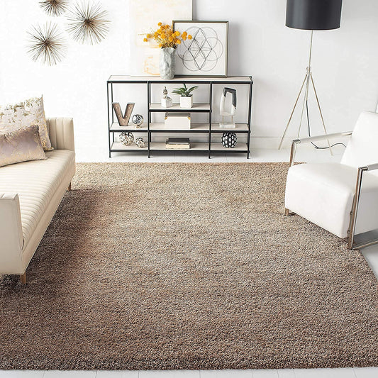Premium Microfiber Soft Shaggy Carpet for Living Room & Bedroom | Ultra Soft Beige Fluffy Area Rug | Non-Slip Plush Floor Mat
