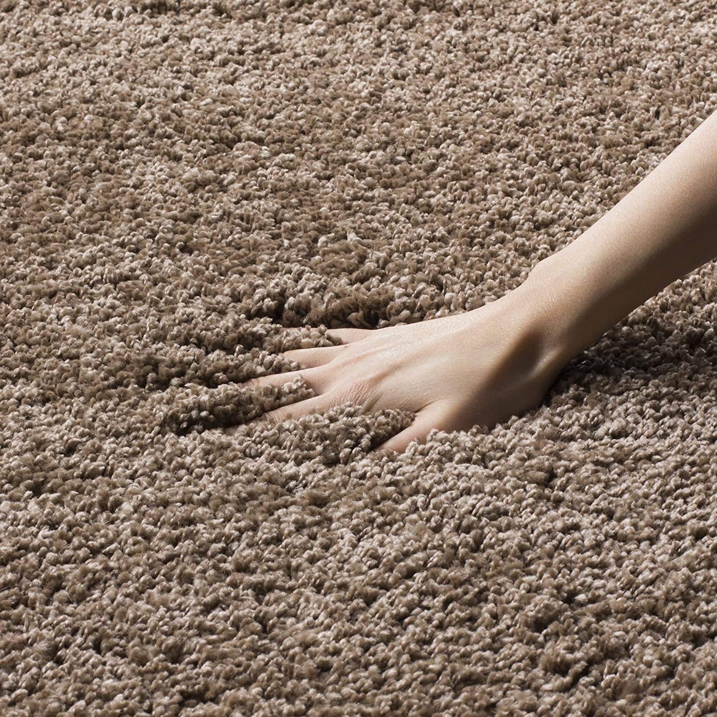 Premium Microfiber Soft Shaggy Carpet for Living Room & Bedroom | Ultra Soft Beige Fluffy Area Rug | Non-Slip Plush Floor Mat
