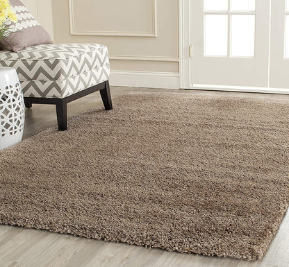 Premium Microfiber Soft Shaggy Carpet for Living Room & Bedroom | Ultra Soft Beige Fluffy Area Rug | Non-Slip Plush Floor Mat