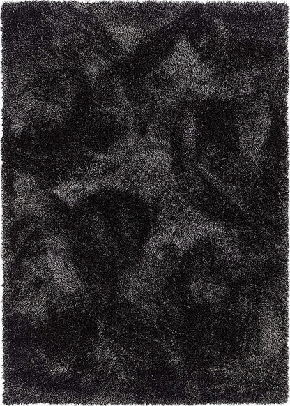 Premium Ultra-Soft Black Microfiber Shaggy Rug – Luxury High-Pile Fluffy Area Carpet for Living Room, Bedroom & Office Floor Decor