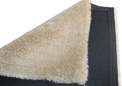 Premium Beige Microfiber Shaggy Carpet – Super Soft Fluffy Area Rug for Living Room & Bedroom