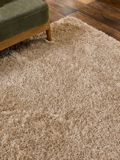 Ultra Soft Beige Shaggy Area Rug – Premium Microfiber Plush Carpet Floor Mat for Living Room & Bedroom