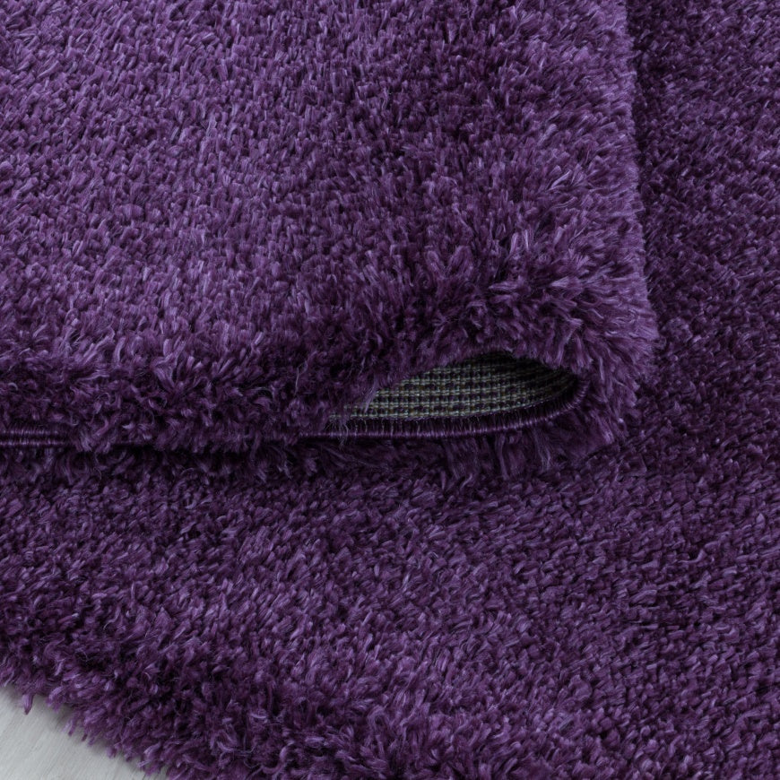 Luxury Super Soft Microfiber Shaggy Area Rug – Thick Plush Velvet Carpet with Durable Anti-Slip Backing for Living Room, Bedroom, and Home Decor (Deep Purple)