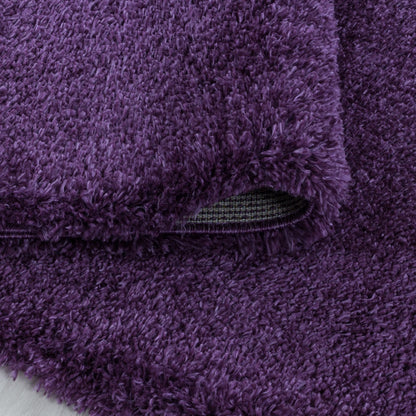 Luxury Super Soft Microfiber Shaggy Area Rug – Thick Plush Velvet Carpet with Durable Anti-Slip Backing for Living Room, Bedroom, and Home Decor (Deep Purple)