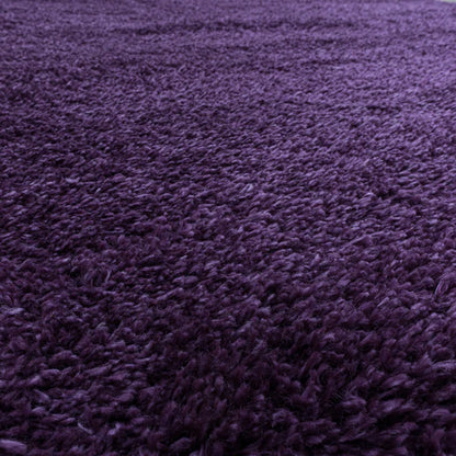 Luxury Super Soft Microfiber Shaggy Area Rug – Thick Plush Velvet Carpet with Durable Anti-Slip Backing for Living Room, Bedroom, and Home Decor (Deep Purple)