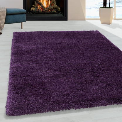 Luxury Super Soft Microfiber Shaggy Area Rug – Thick Plush Velvet Carpet with Durable Anti-Slip Backing for Living Room, Bedroom, and Home Decor (Deep Purple)