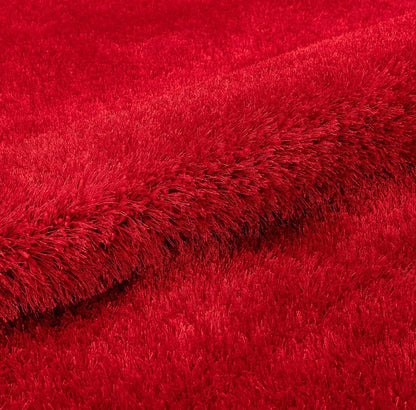 Premium Red Shaggy Carpet – Ultra Soft Microfiber Fluffy Floor Mat & Area Rug for Living Room & Bedroom