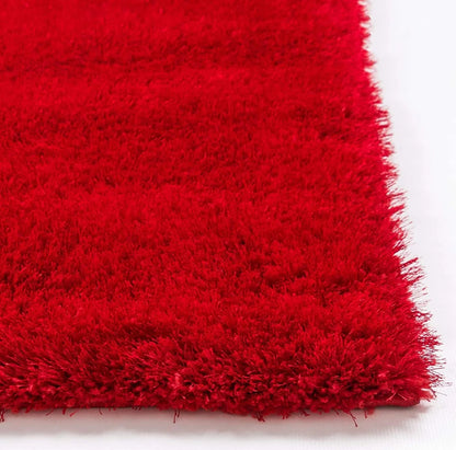 Premium Red Shaggy Carpet – Ultra Soft Microfiber Fluffy Floor Mat & Area Rug for Living Room & Bedroom