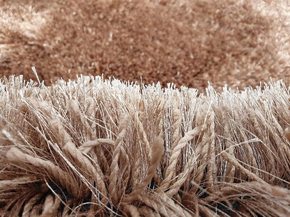 Luxurious Beige Shaggy Area Rug – High-Density Microfiber Fluffy Carpet, Anti-Slip Solid Color Floor Mat