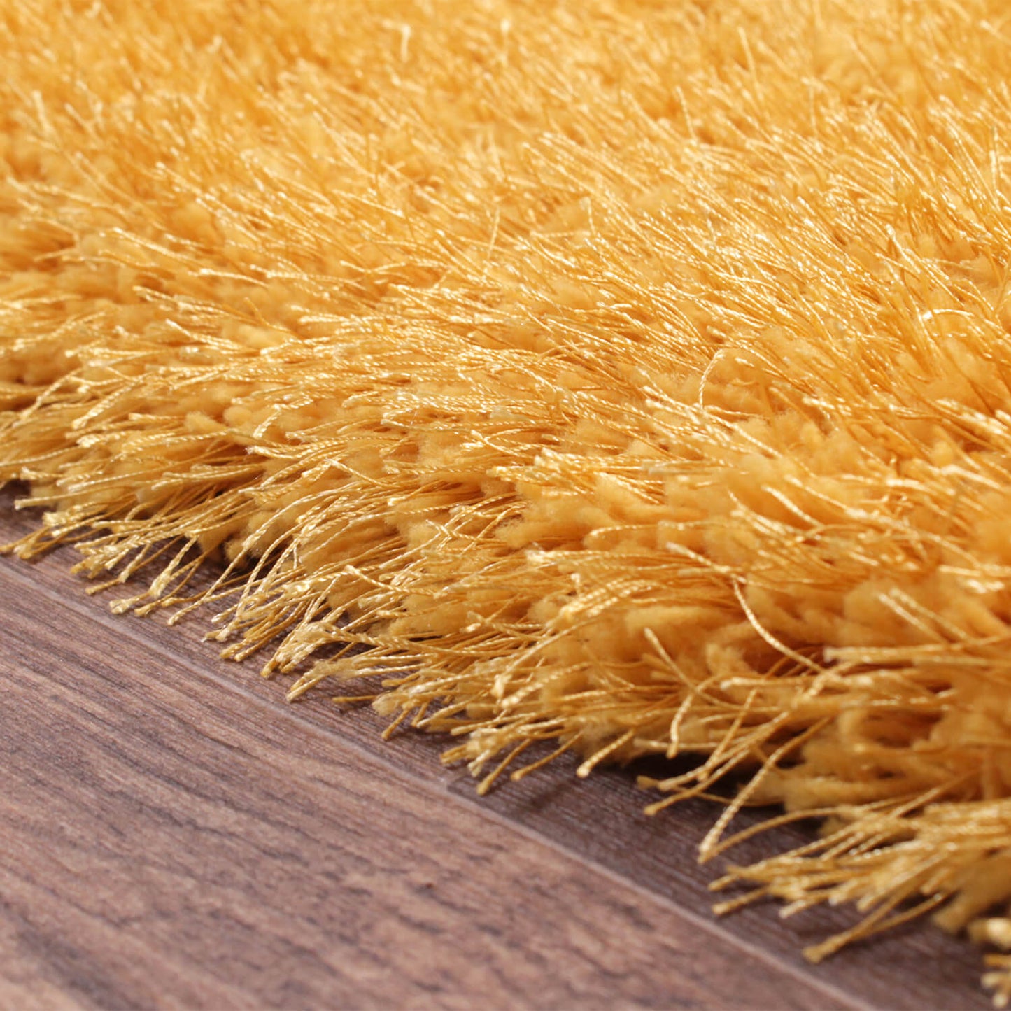 Premium Yellow Microfiber Shaggy Carpet Mat - Ultra Soft, Non-Slip High-Pile Rug for Living Room, Bedroom & Bathroom