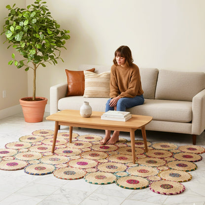 Modern Tikki Cotton With Natural Jute