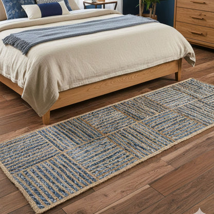 Denim Box Jute Bedside Runner