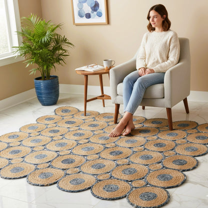 Modern Tikki Denim With Natural Jute