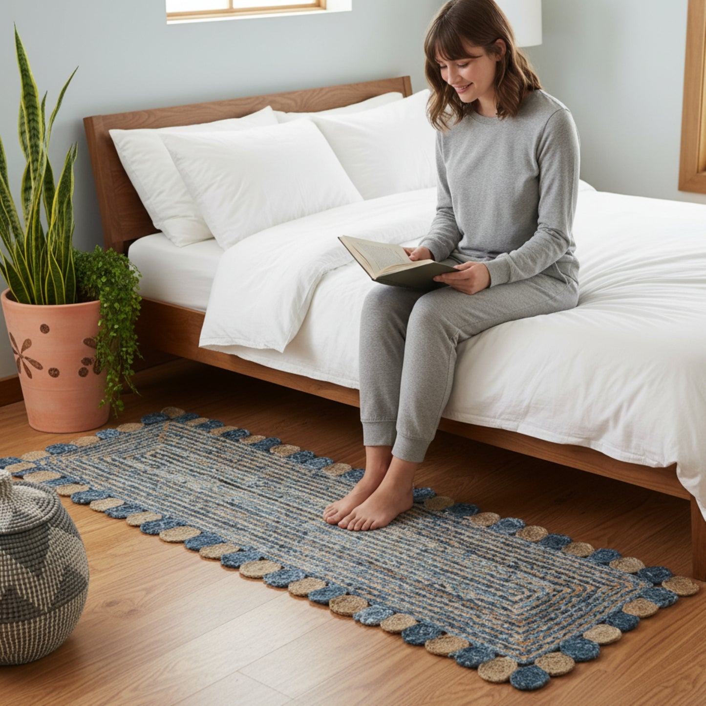 Modern Denim With Natural Jute